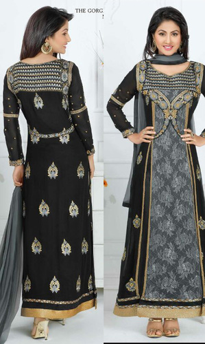 Hina Khan Black Rasal Net Suit