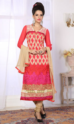 Pink Party Wear Suit (Butterfly 005)